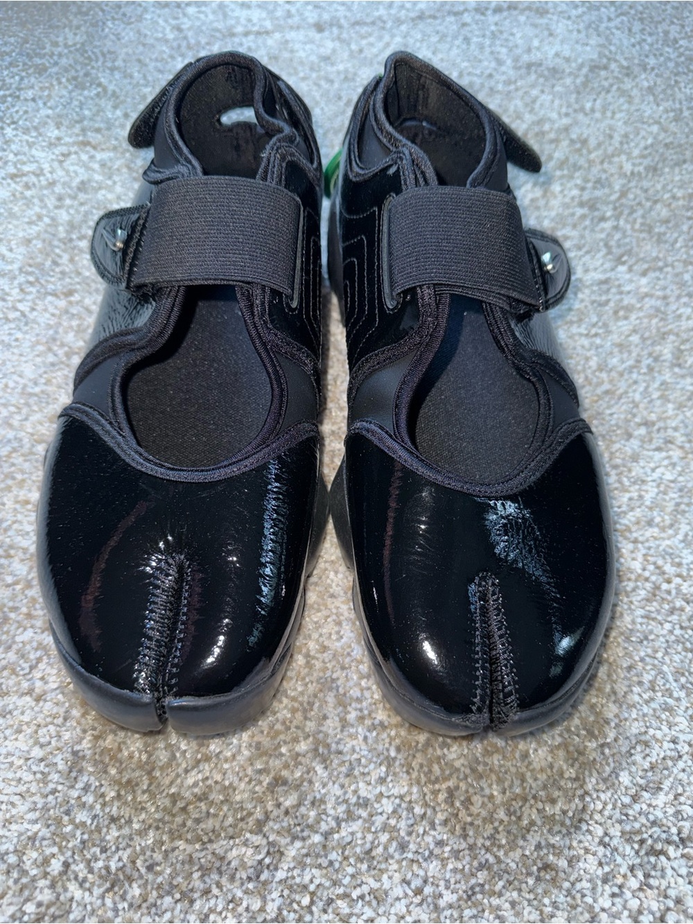 Nike Air Rift flats Patent Slip-On Sneakers with Velcro Strap size 10